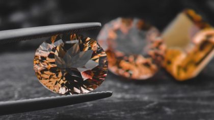 Orange color gemstone sapphire.