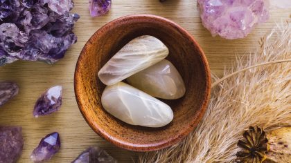 bowl of moonstone