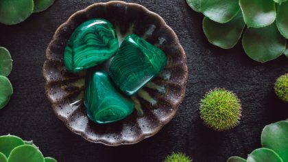 malachite stones